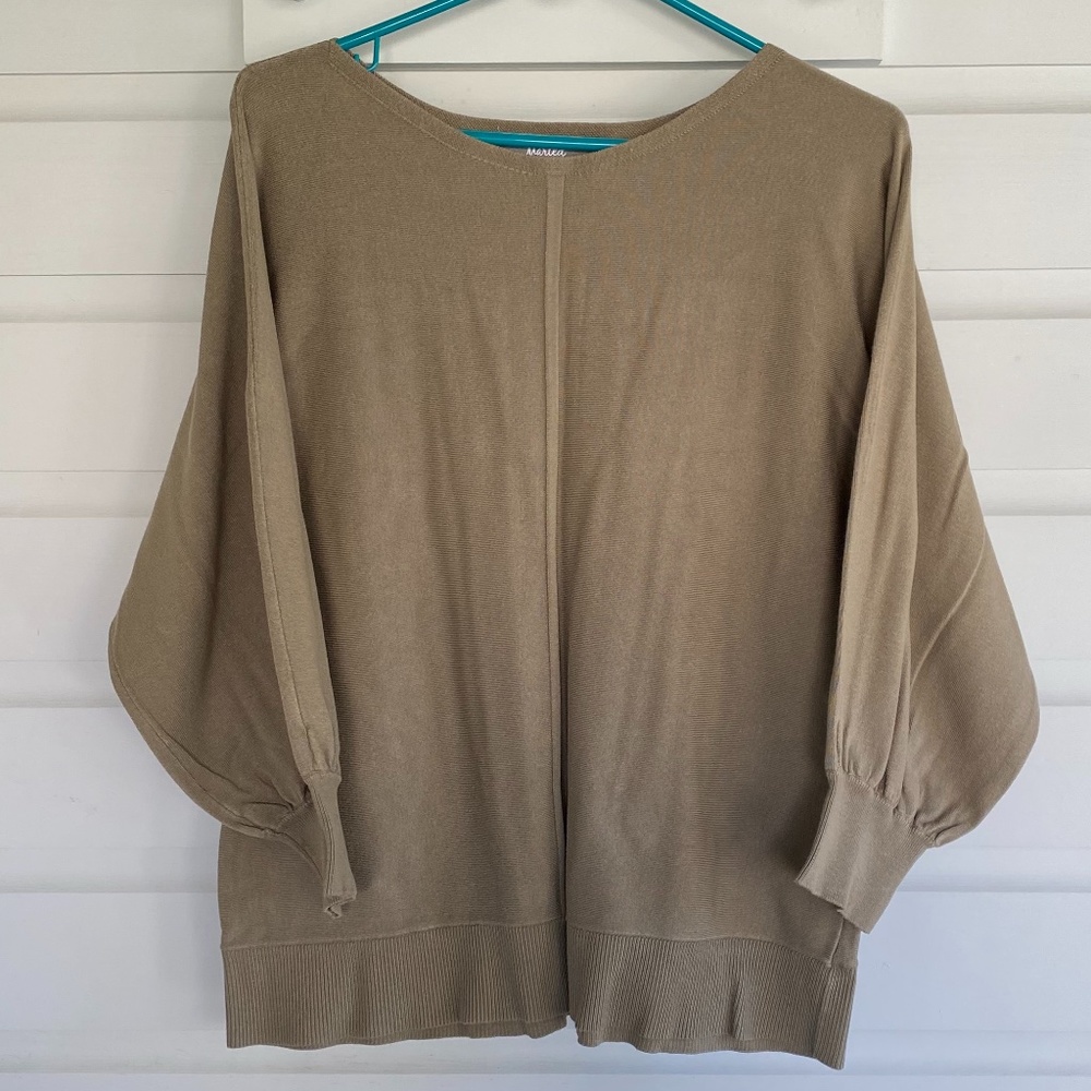Marked Reunited Clothing, Dolman Sleeve Sweater, XL, Olive Green